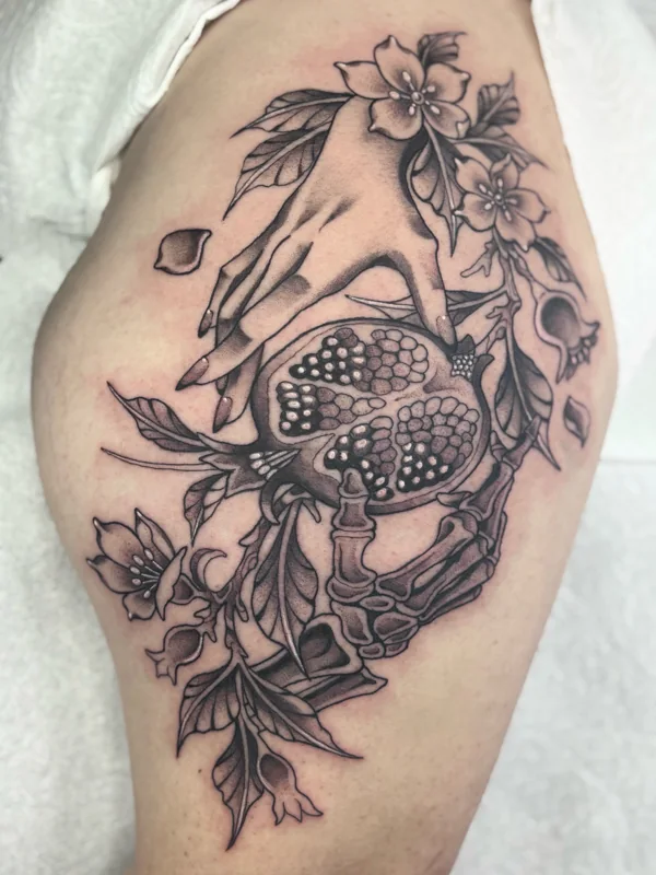 Hades & Persephone tattoo by Valerie Mourningstar